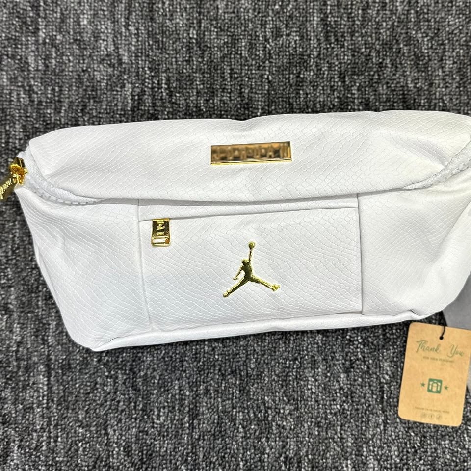 Waist Bag Jordan White Leather